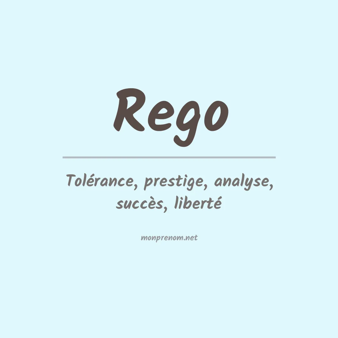 Prénom Rego
