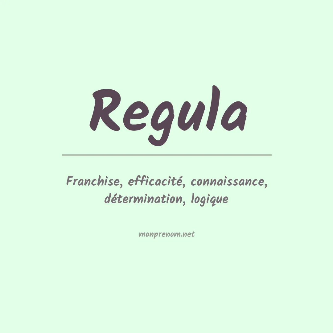 Prénom Regula
