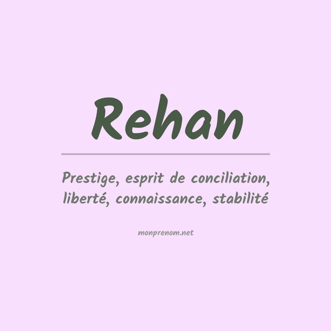 Prénom Rehan