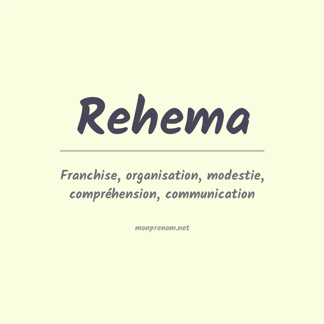 Signification du prénom Rehema
