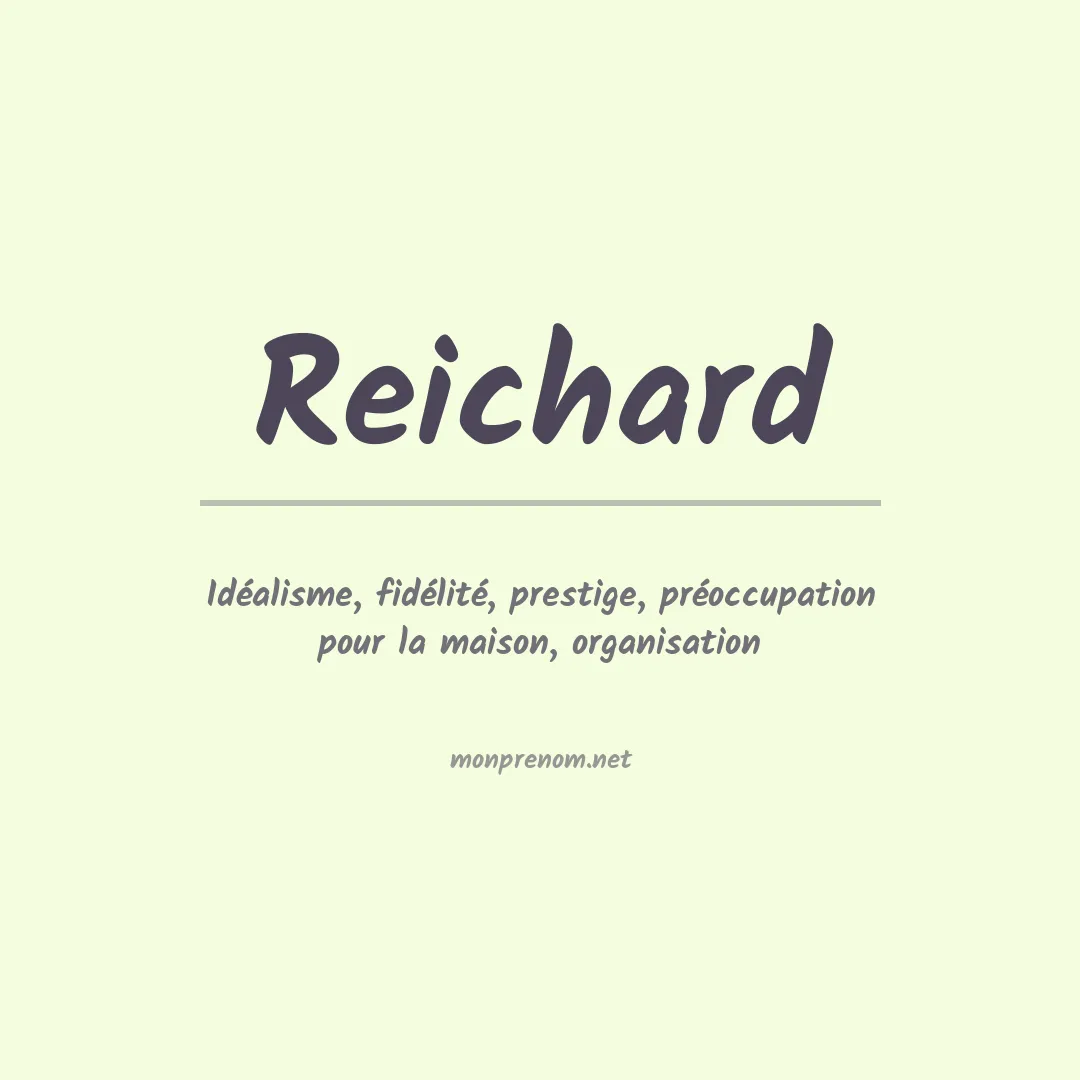 Prénom Reichard