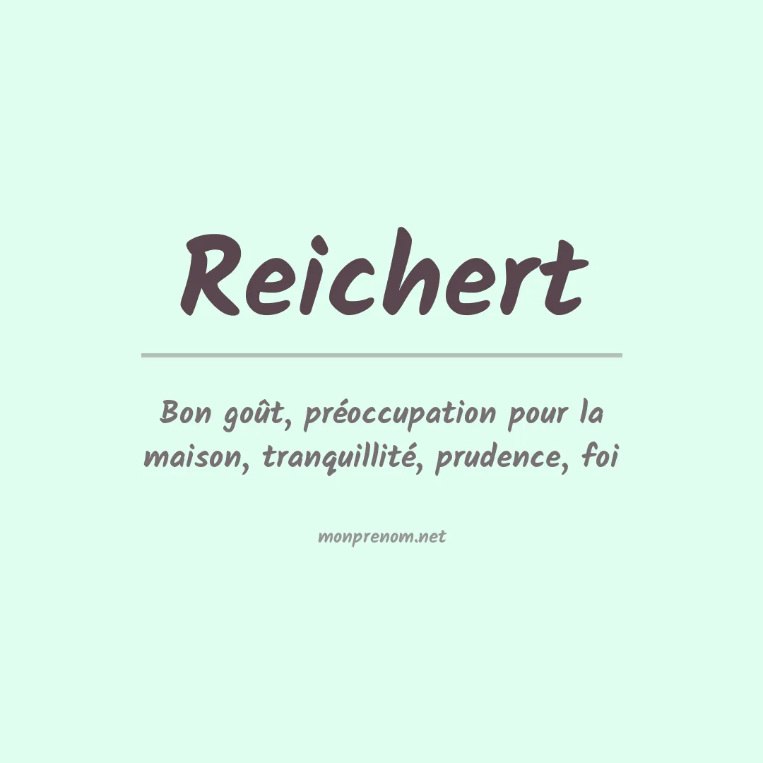 Prénom Reichert