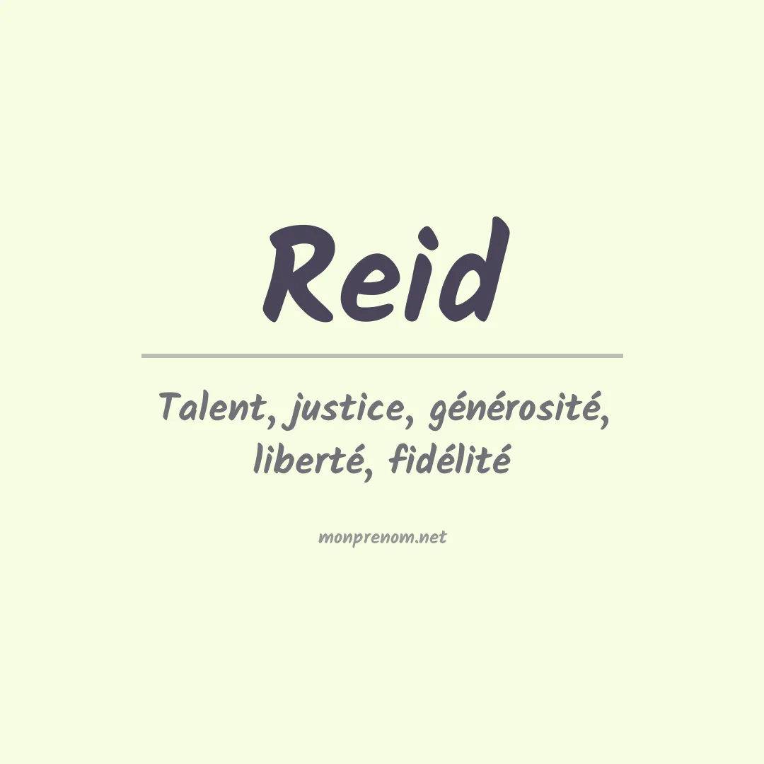 Prénom Reid