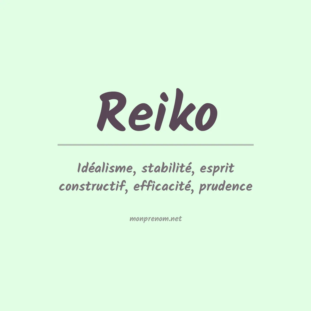 Signification du prénom Reiko