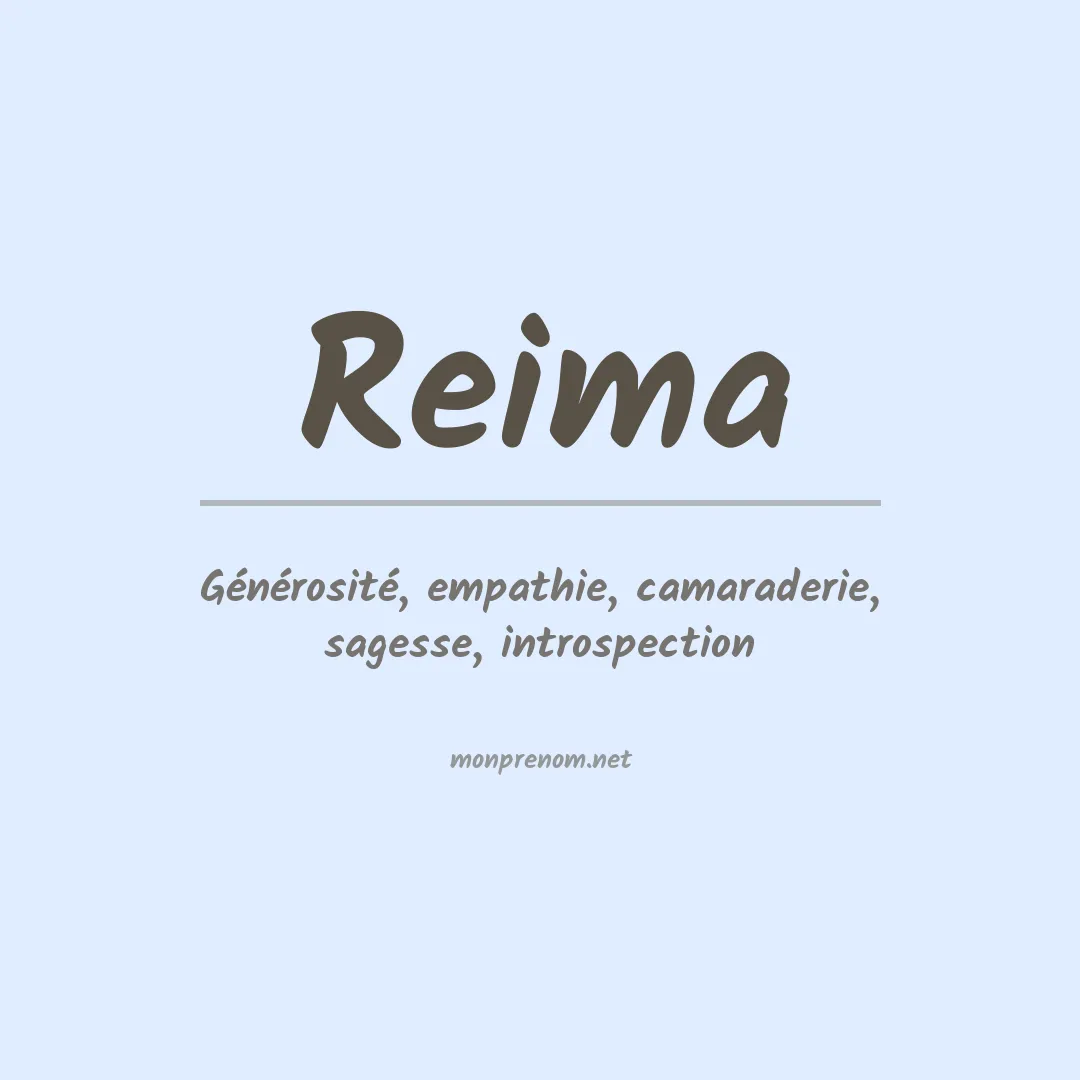 Signification du prénom Reima