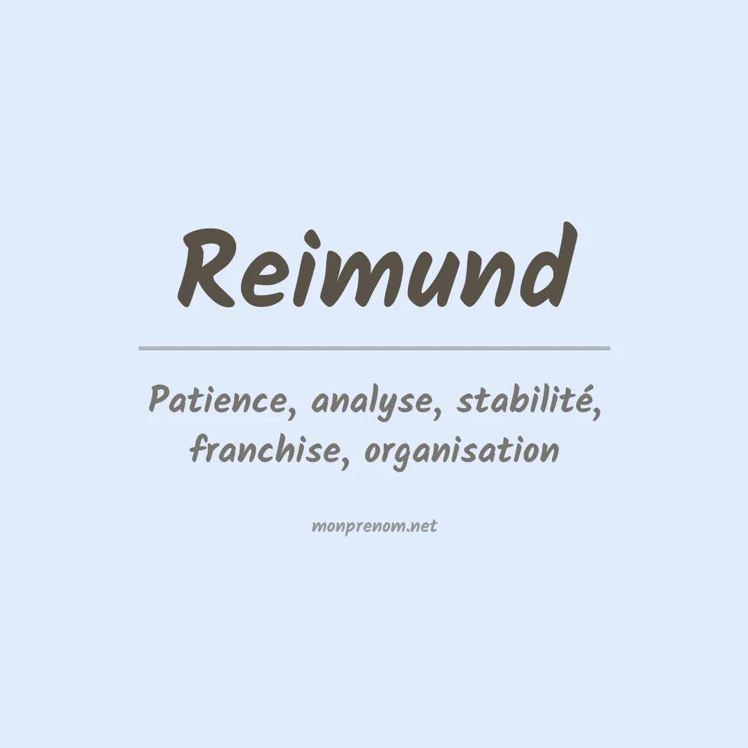 Signification du prénom Reimund