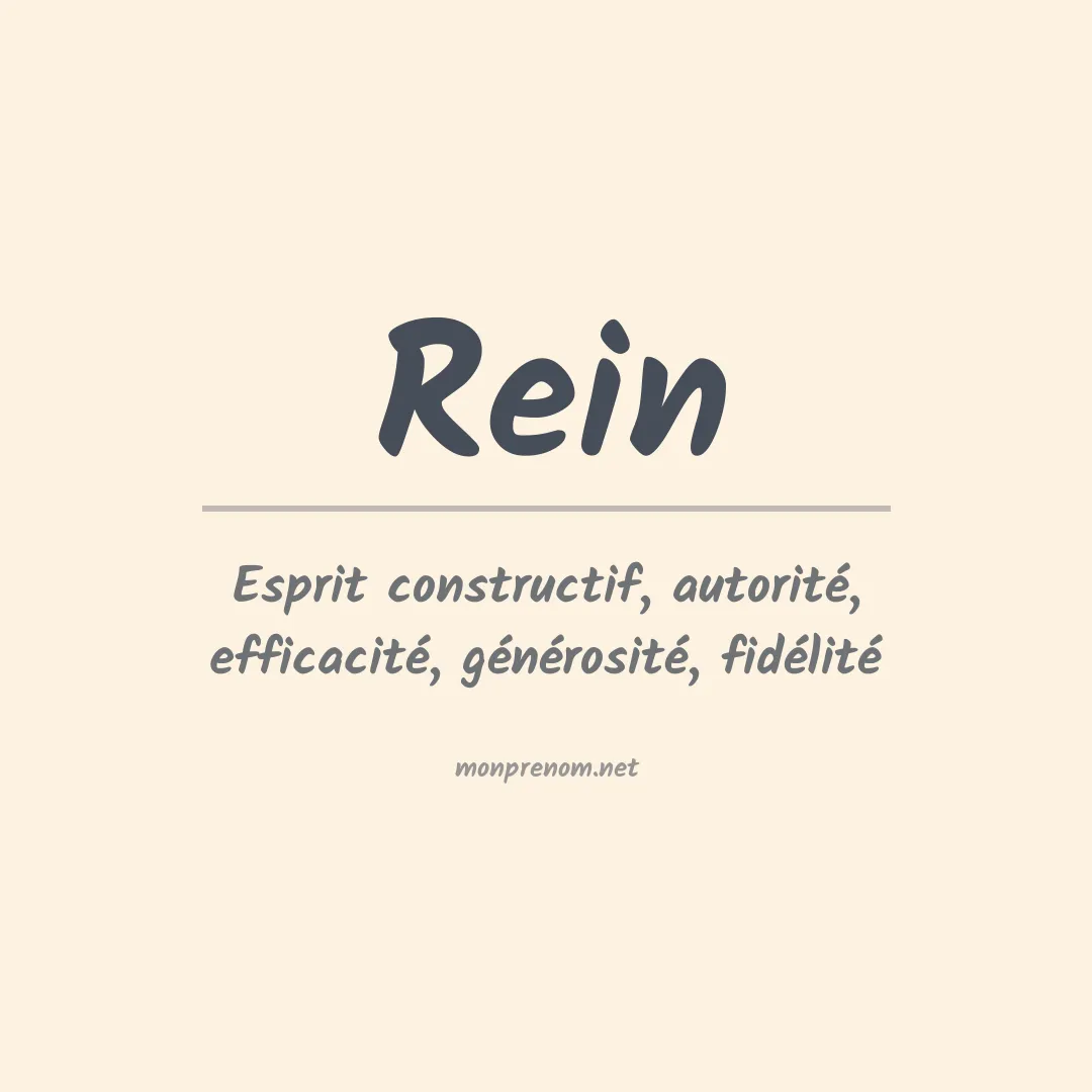 Prénom Rein