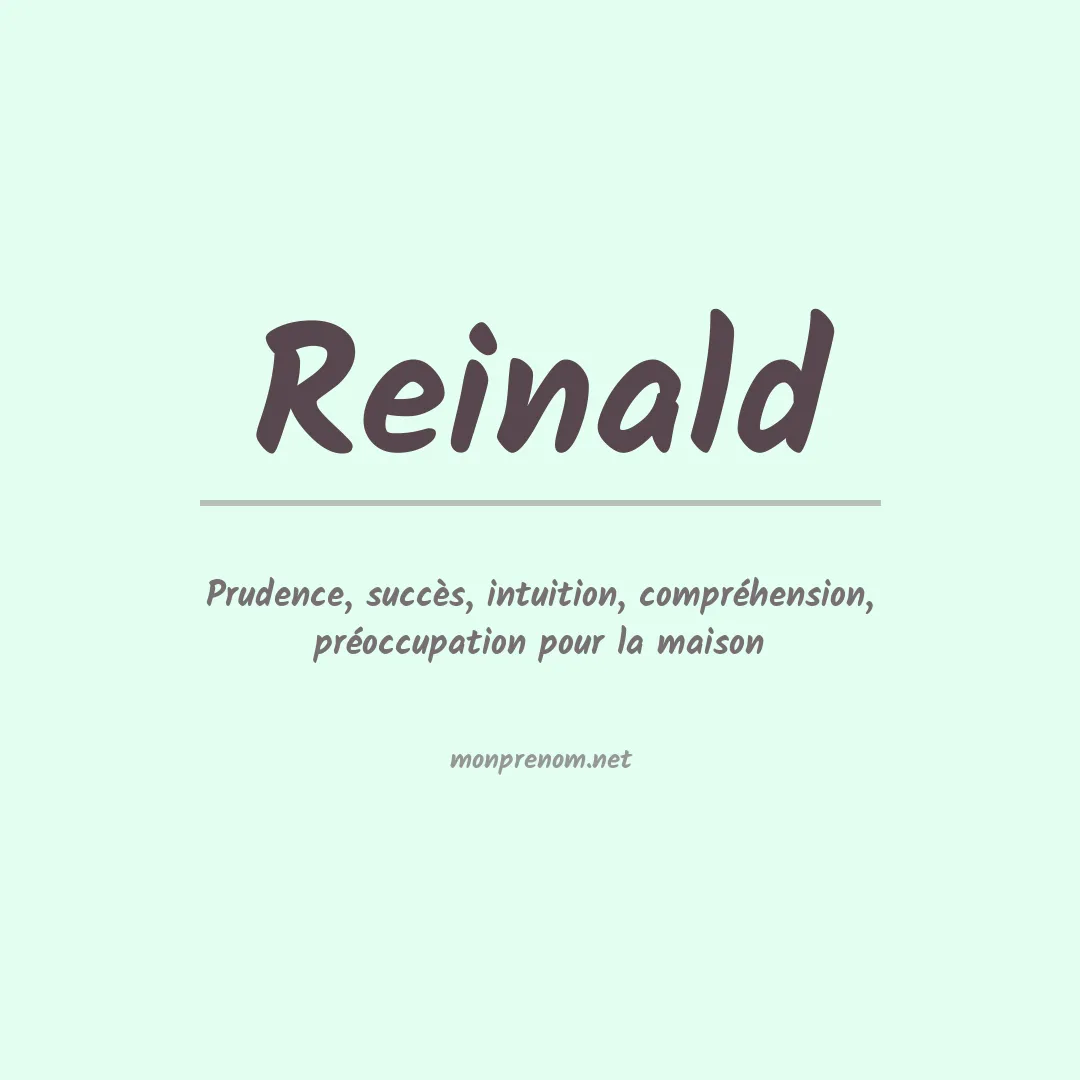 Prénom Reinald