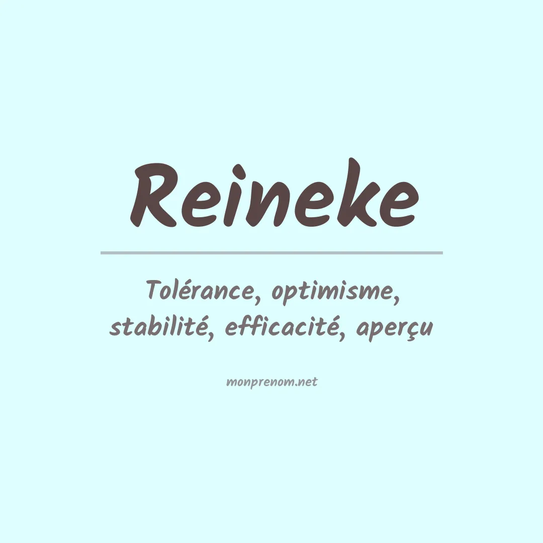 Signification du prénom Reineke