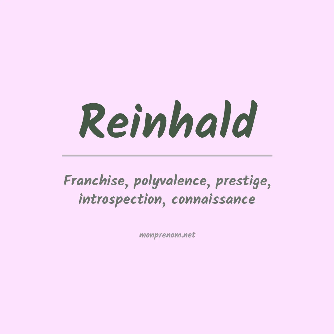 Signification du prénom Reinhald