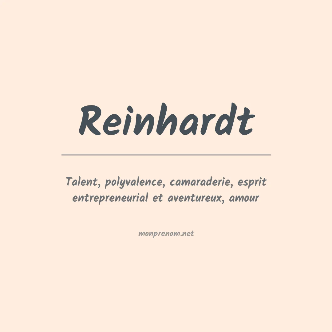 Prénom Reinhardt