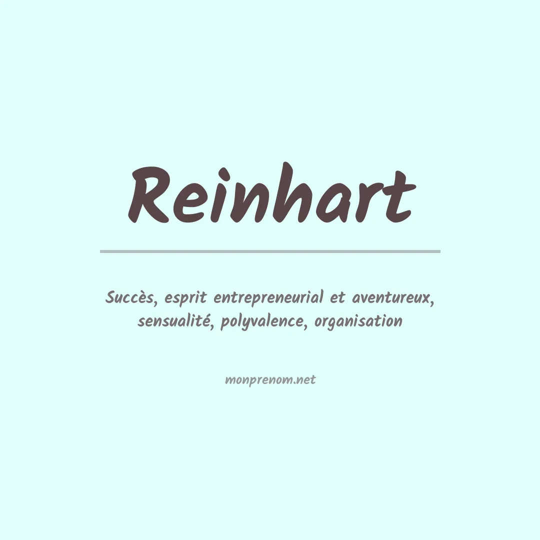 Prénom Reinhart