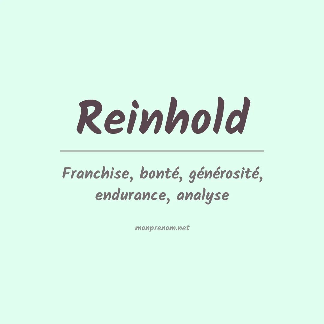 Prénom Reinhold