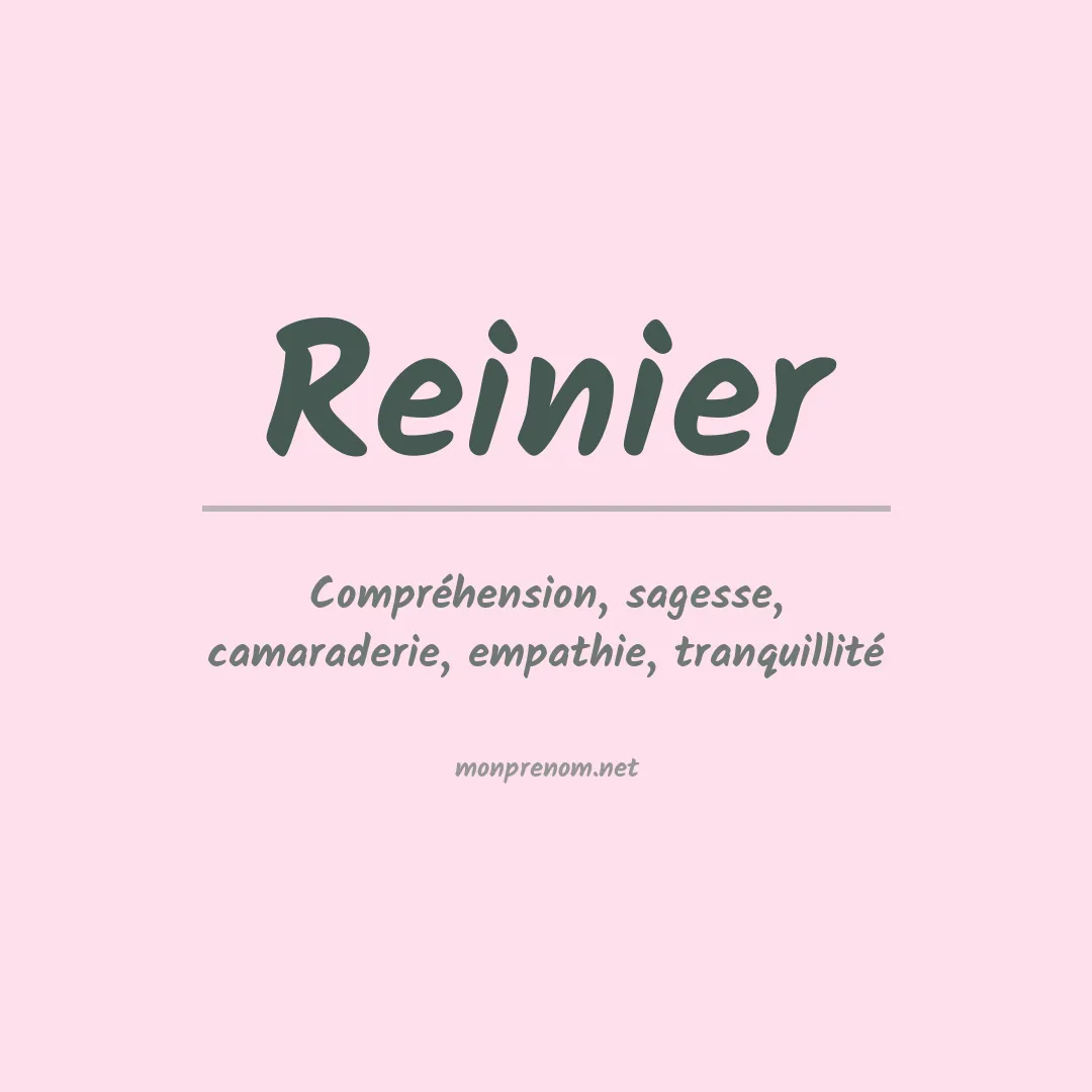 Prénom Reinier