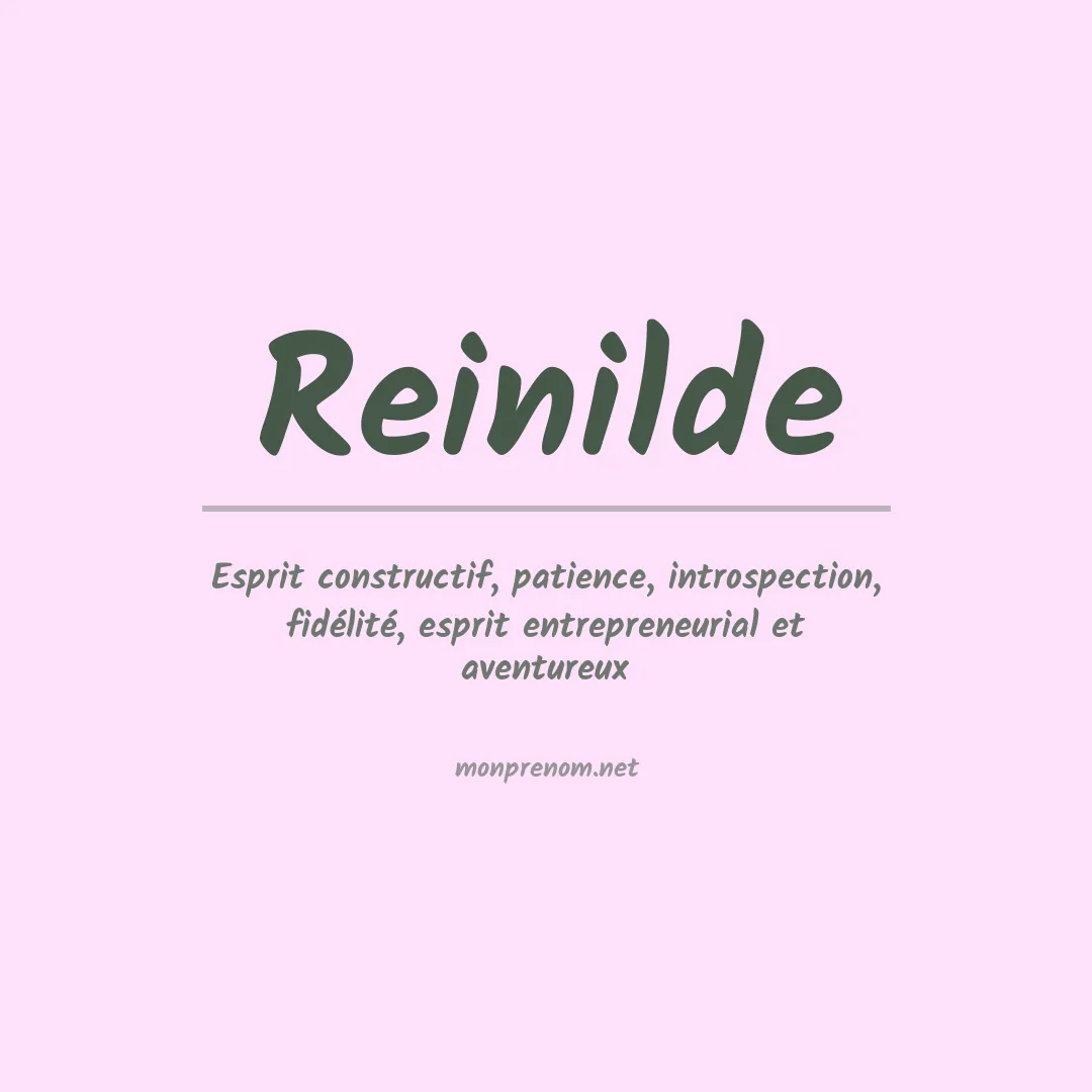 Signification du prénom Reinilde