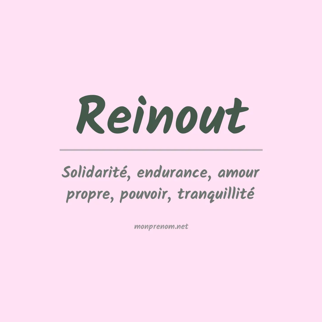 Signification du prénom Reinout