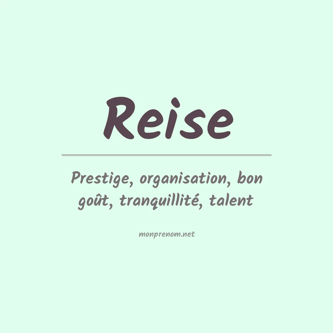 Prénom Reise