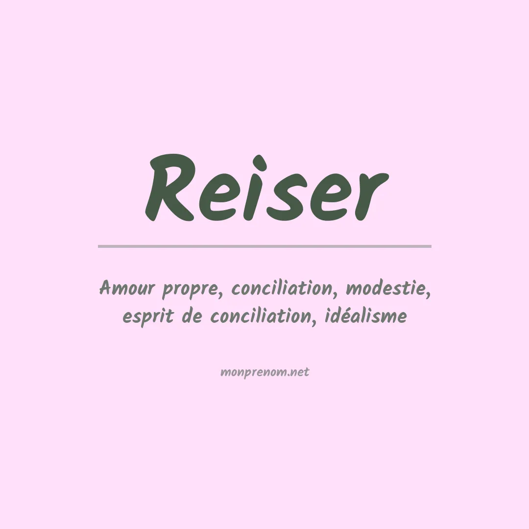 Prénom Reiser