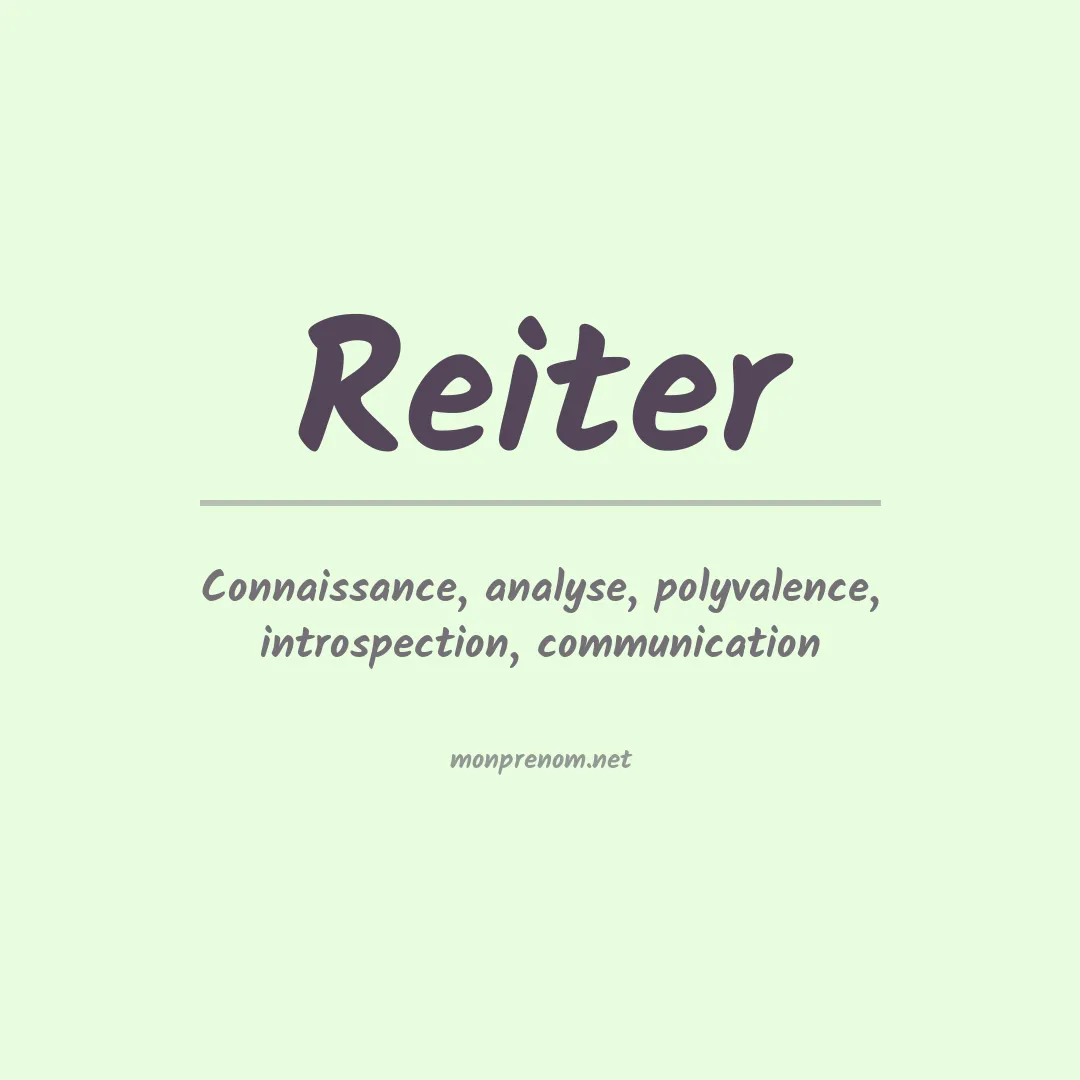 Prénom Reiter