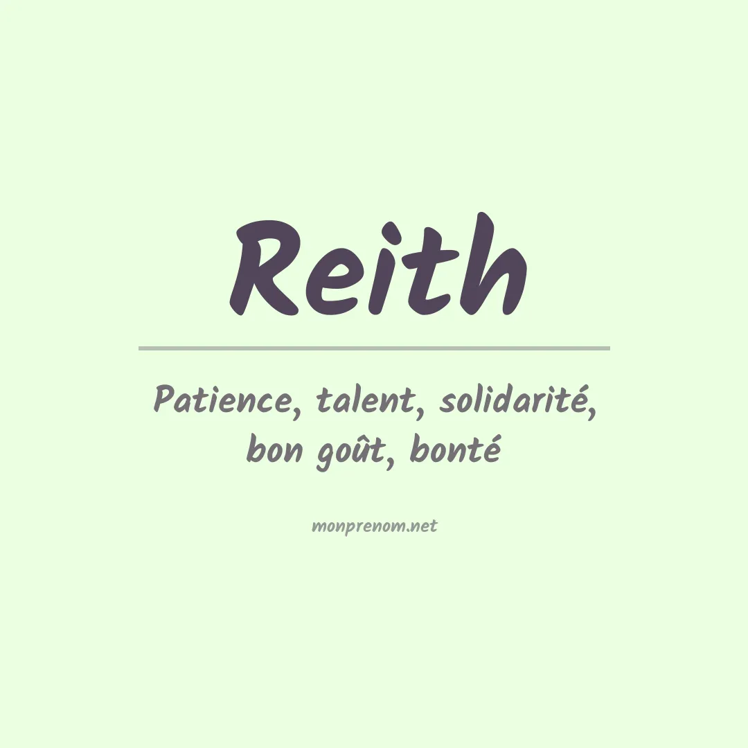 Prénom Reith