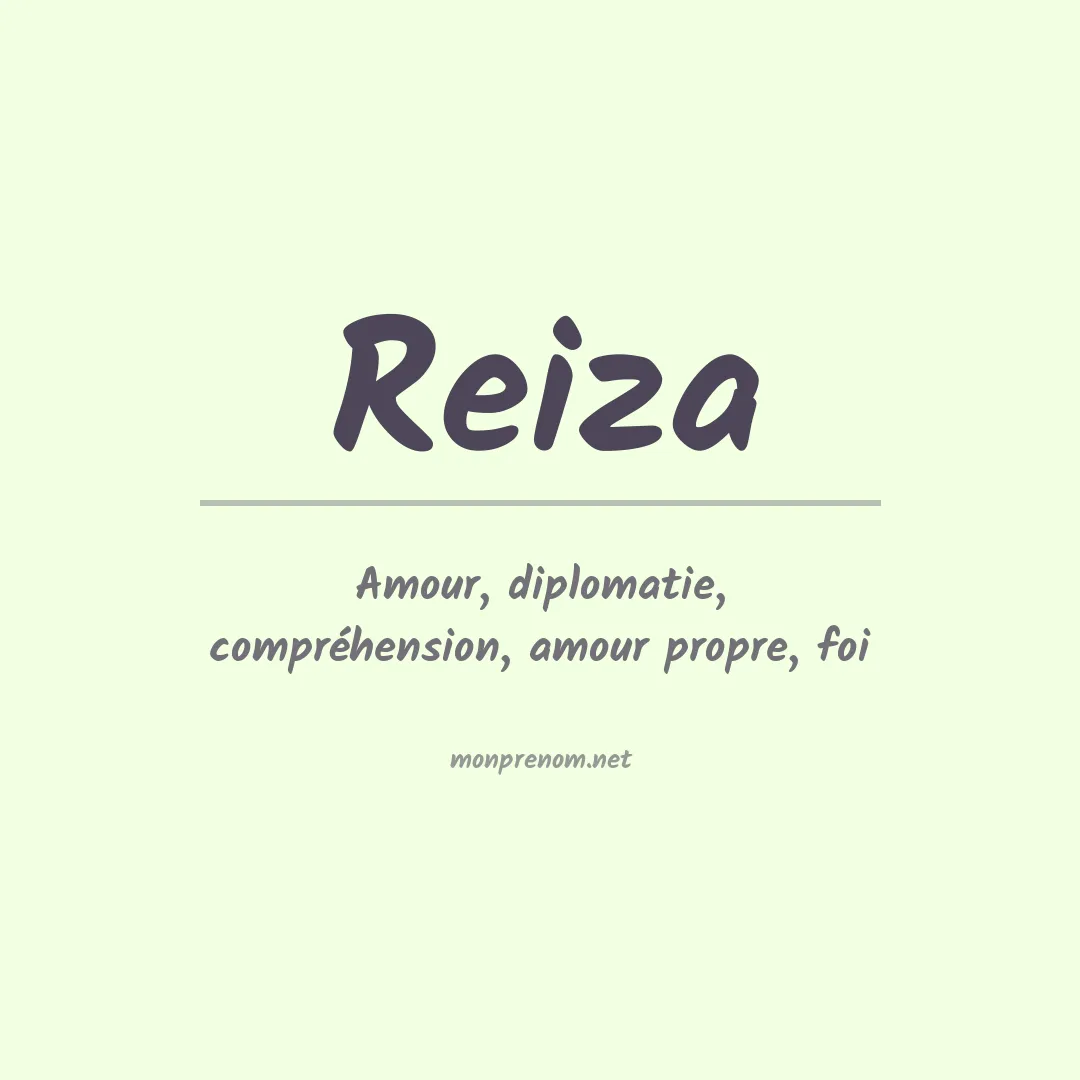 Signification du prénom Reiza