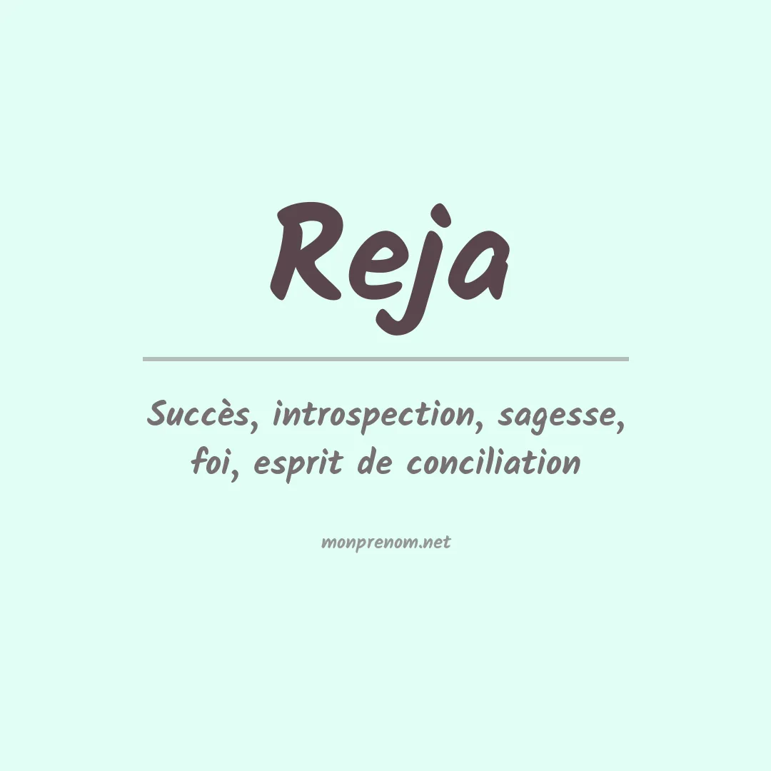 Signification du prénom Reja