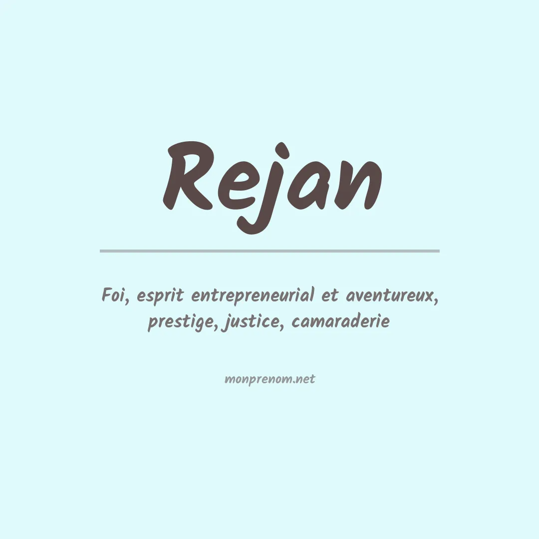 Prénom Rejan