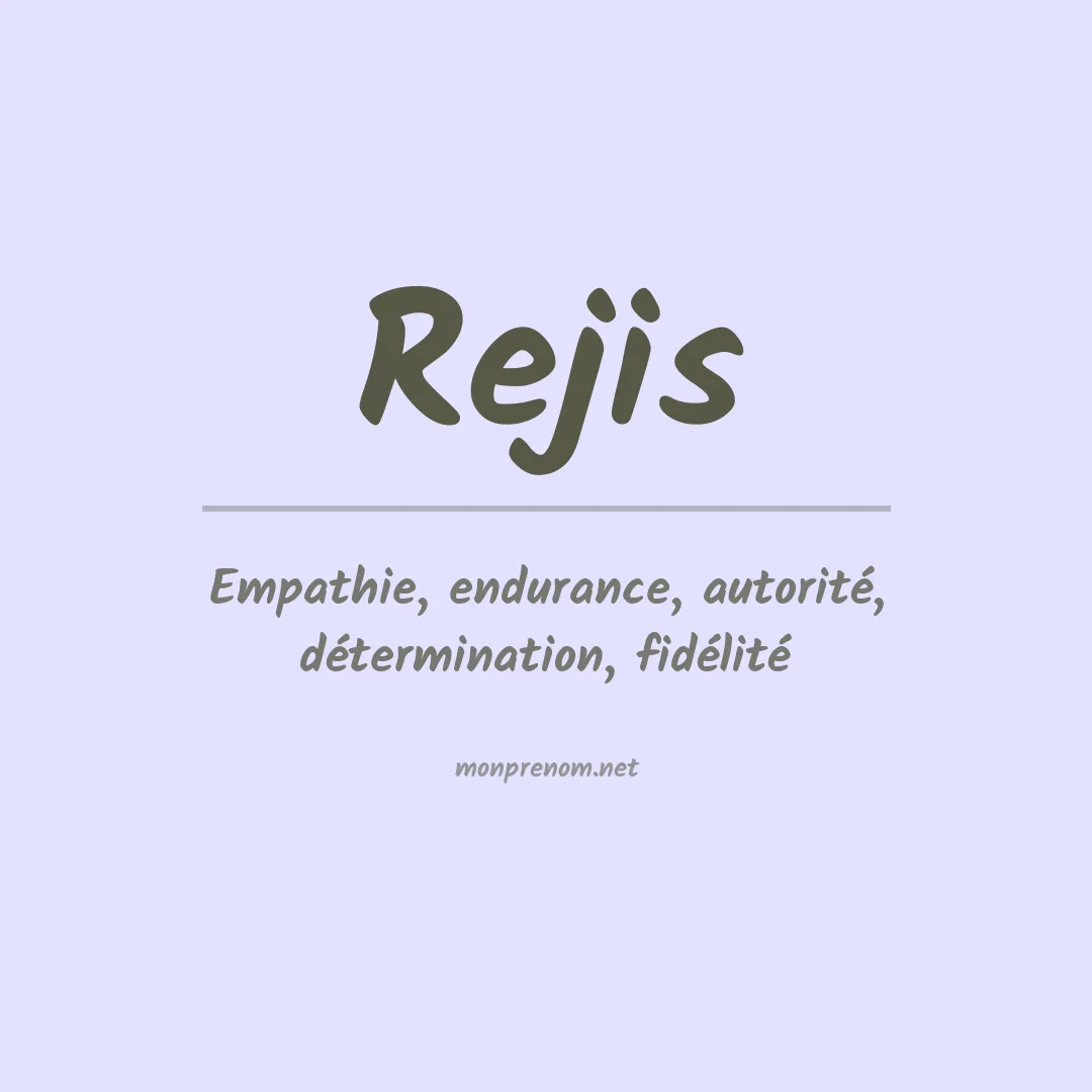 Prénom Rejis