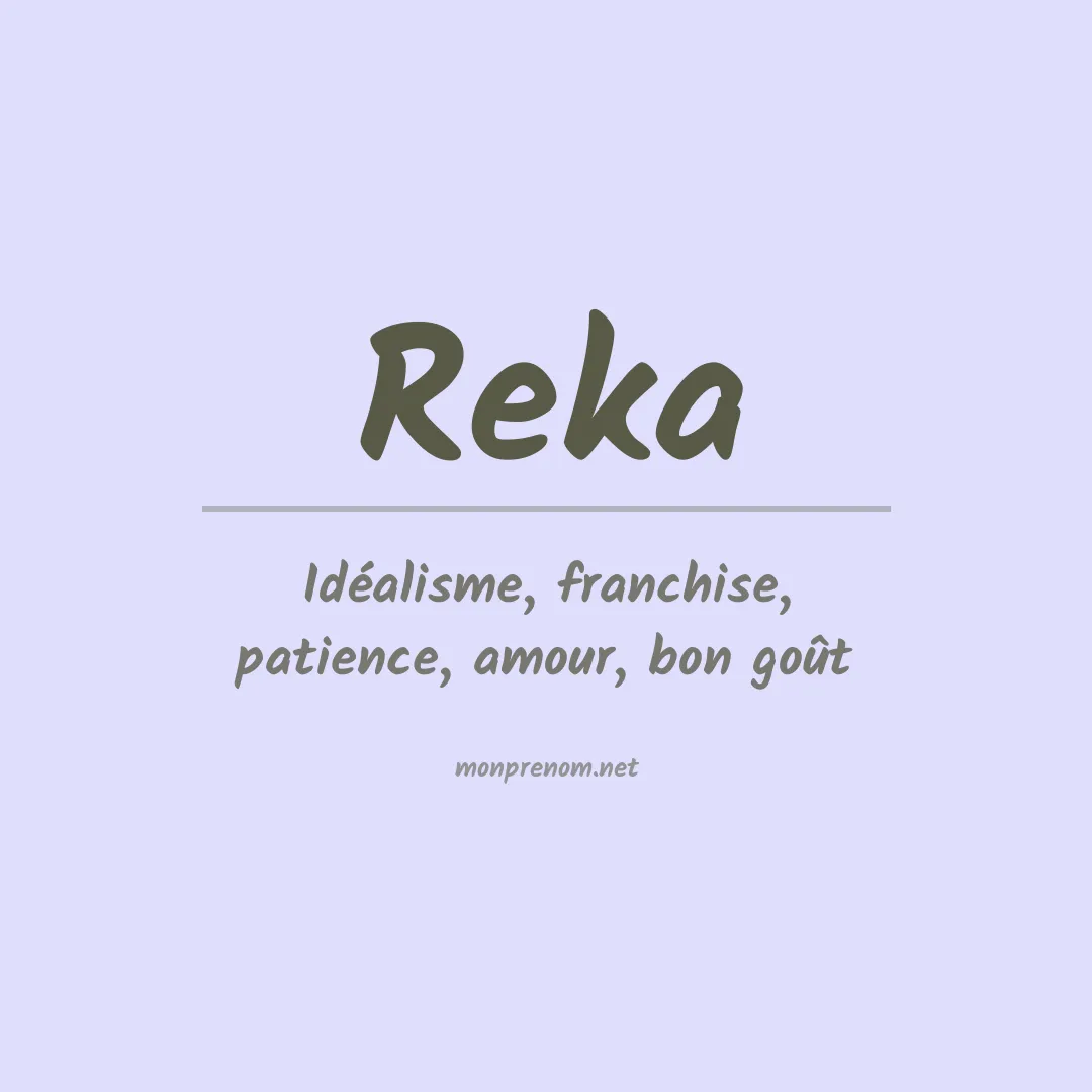 Signification du prénom Reka