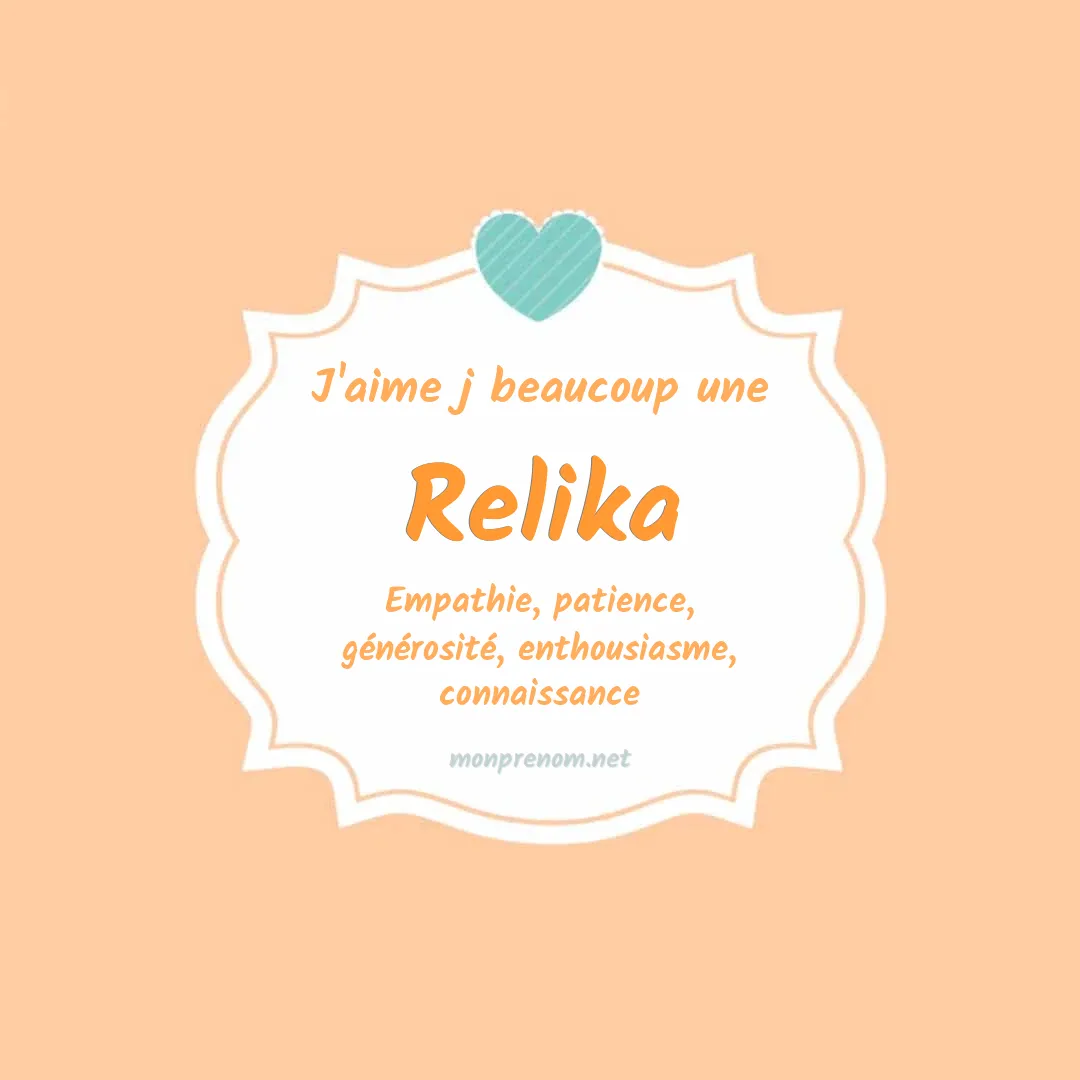 J'aime beaucoup Relika