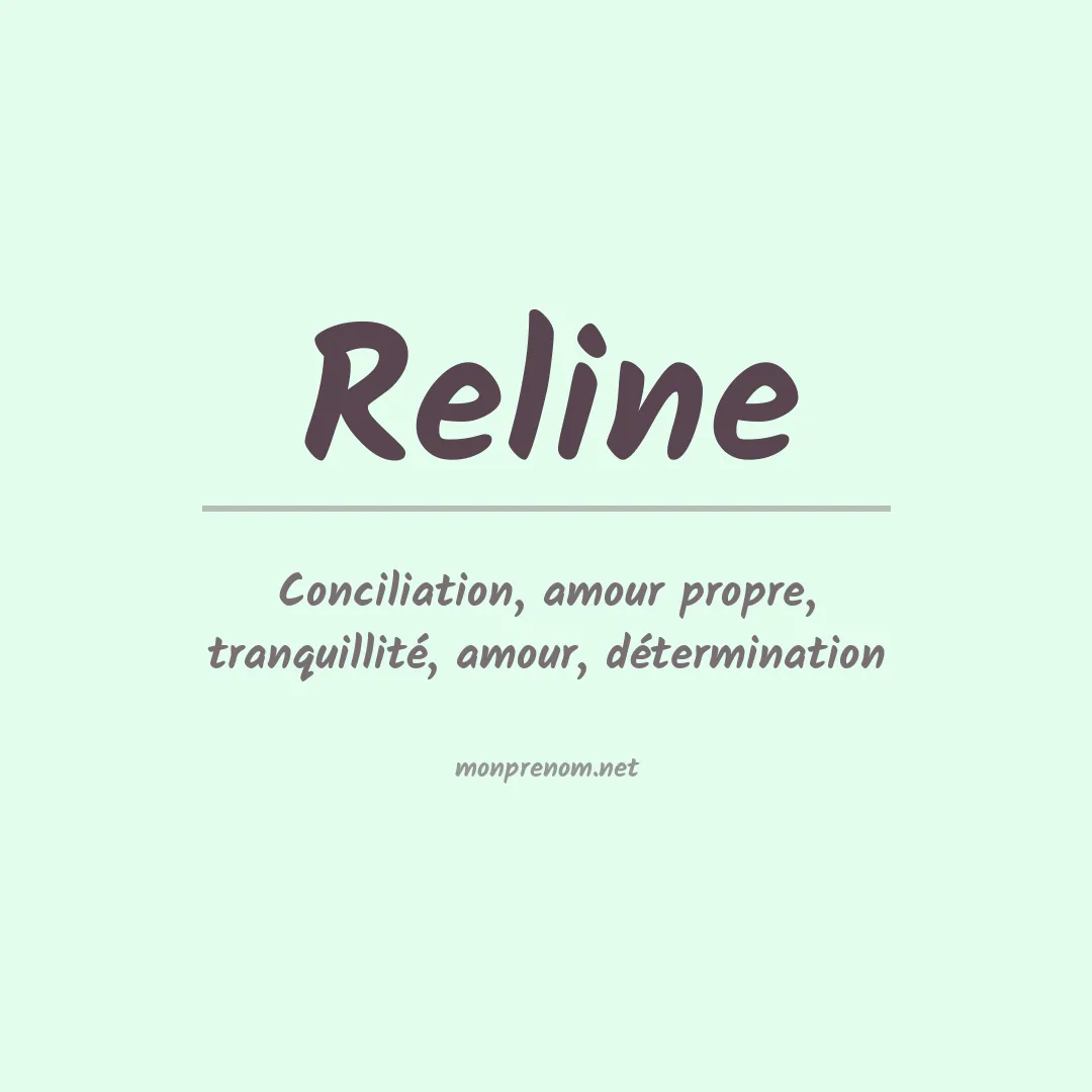 Signification du prénom Reline