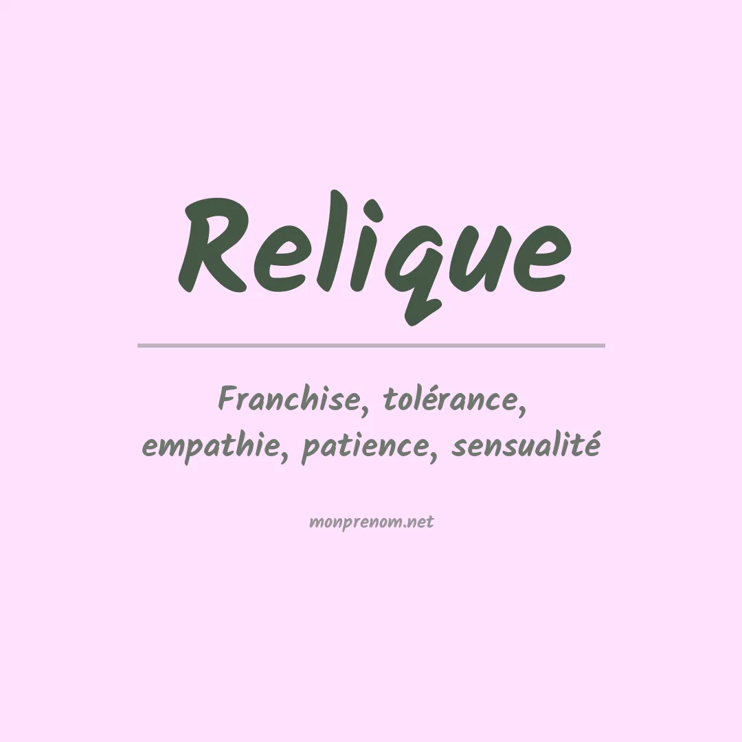 Prénom Relique