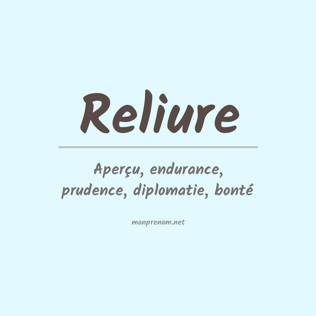 Signification du prénom Reliure