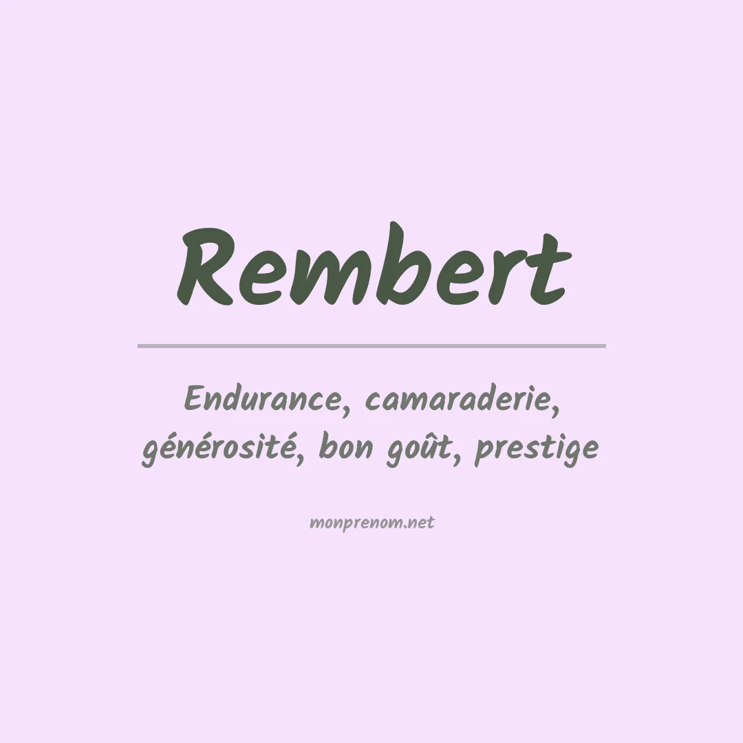 Prénom Rembert