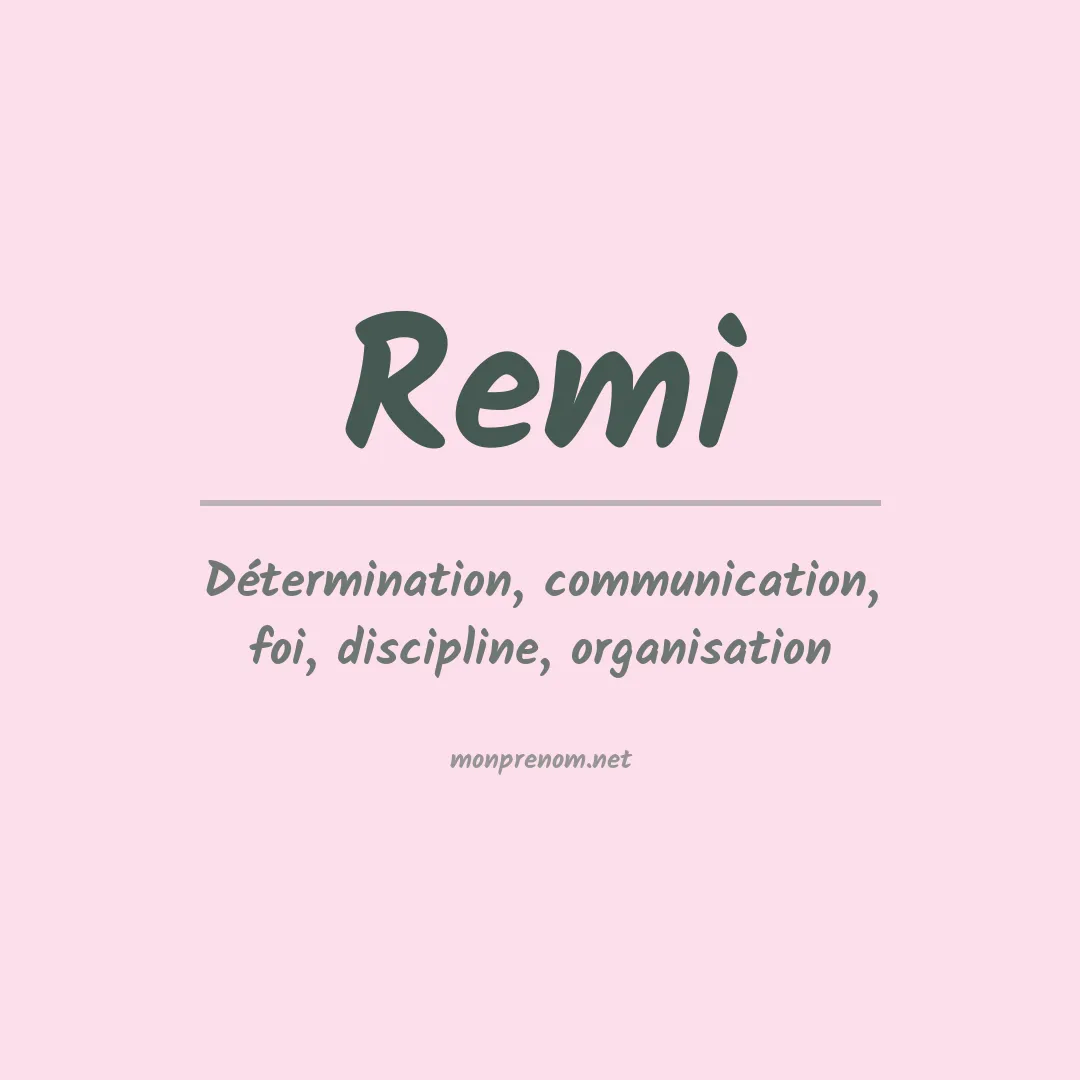 Prénom Remi