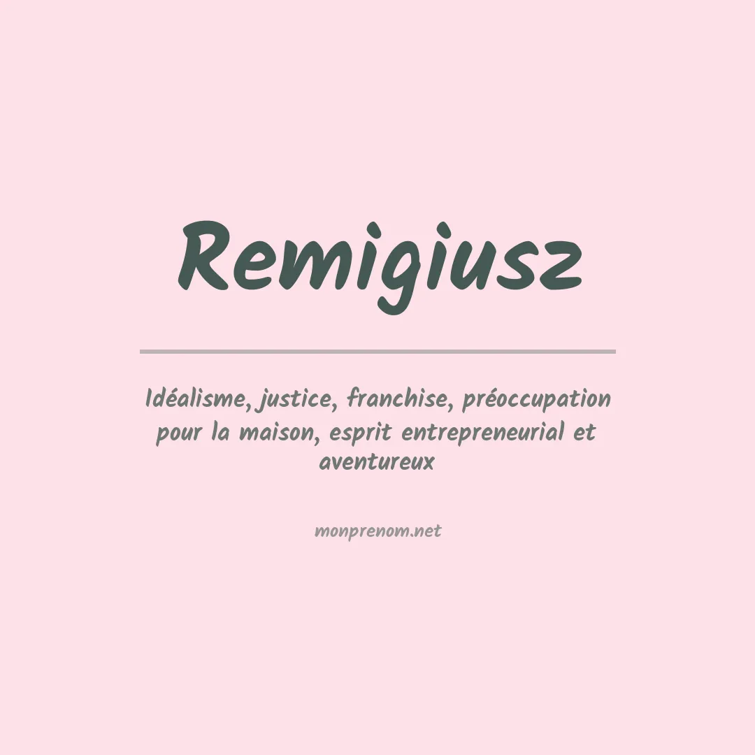 Prénom Remigiusz