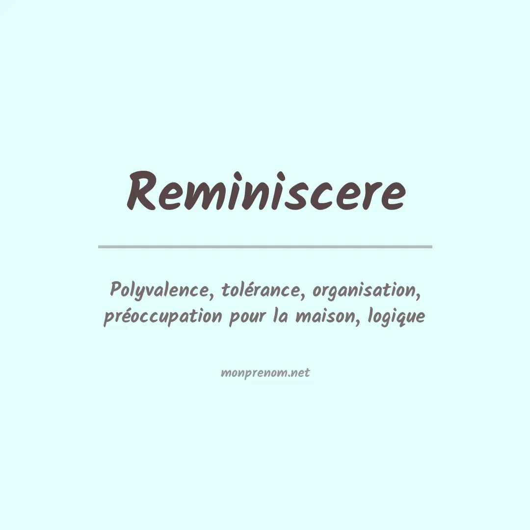 Prénom Reminiscere