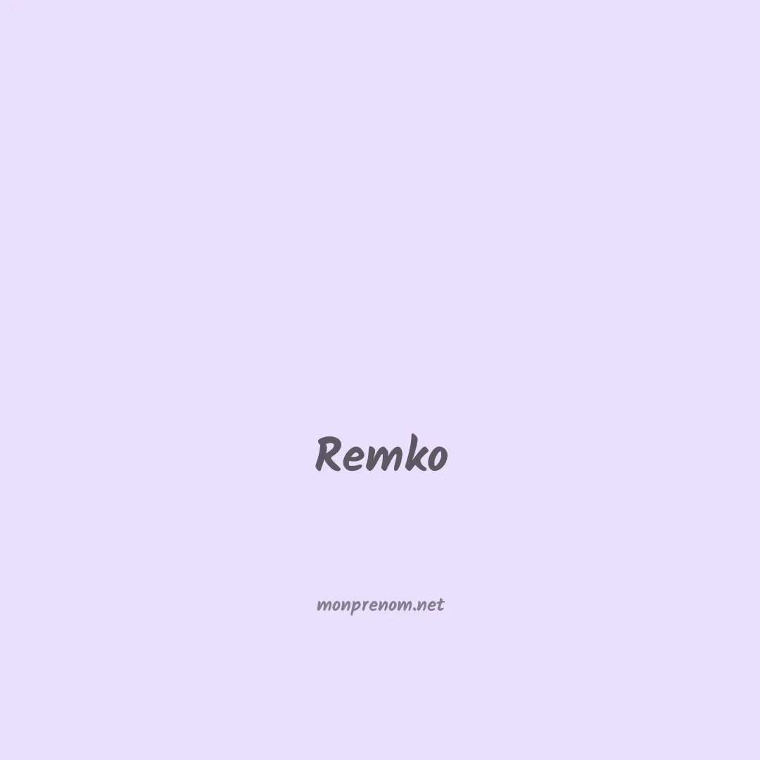 Remko en chinois