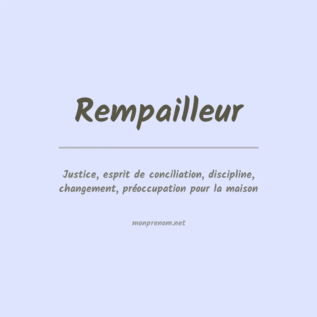 Prénom Rempailleur