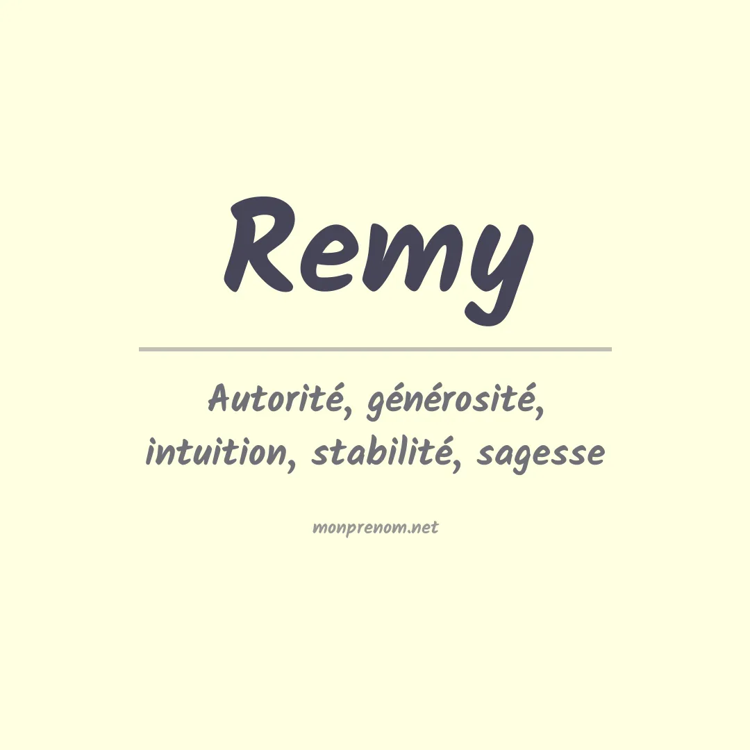 Prénom Remy