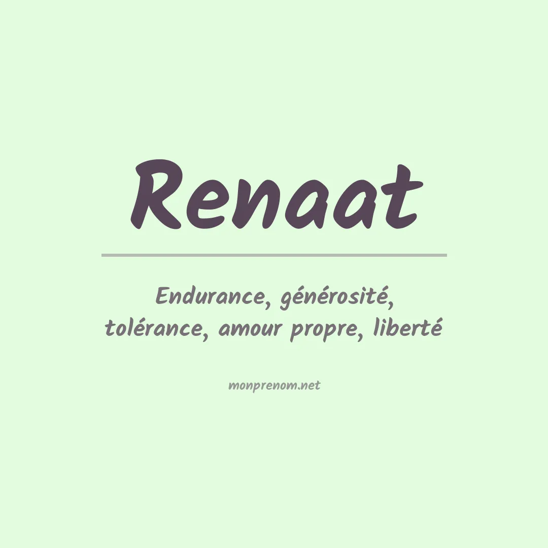 Signification du prénom Renaat