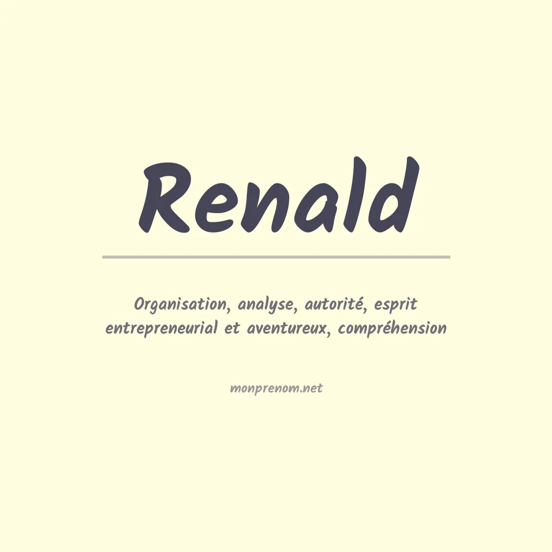 Prénom Renald