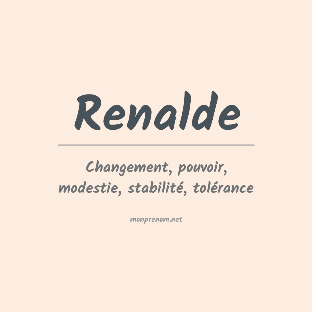 Signification du prénom Renalde