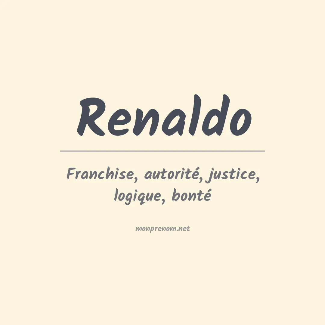 Signification du prénom Renaldo