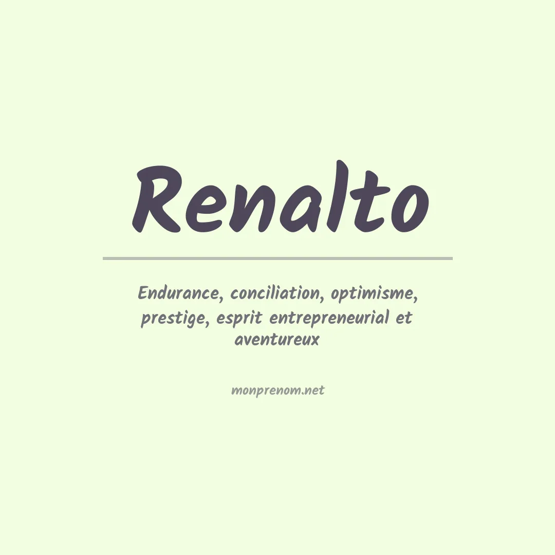 Signification du prénom Renalto