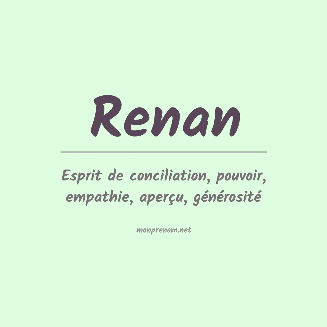 Prénom Renan