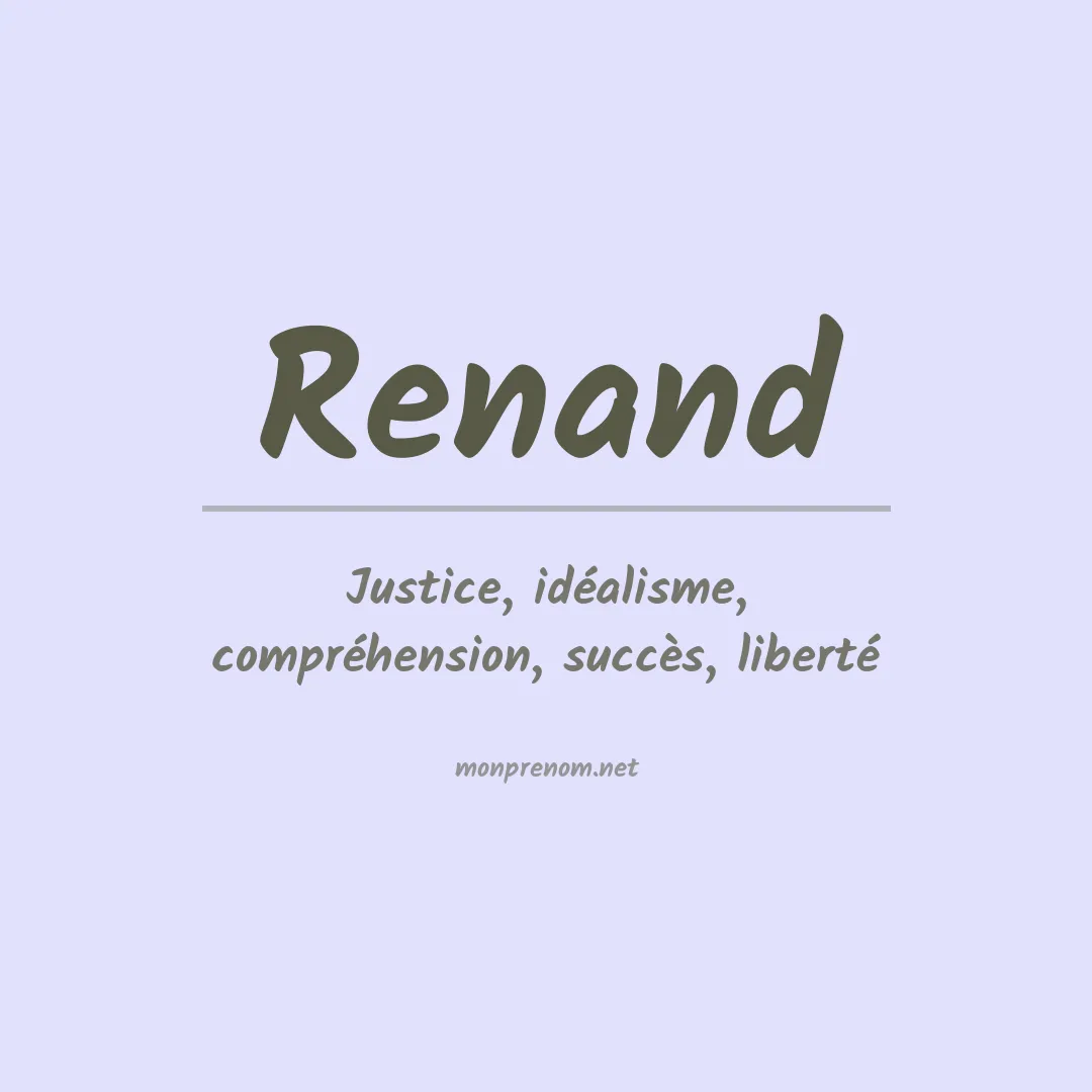 Prénom Renand