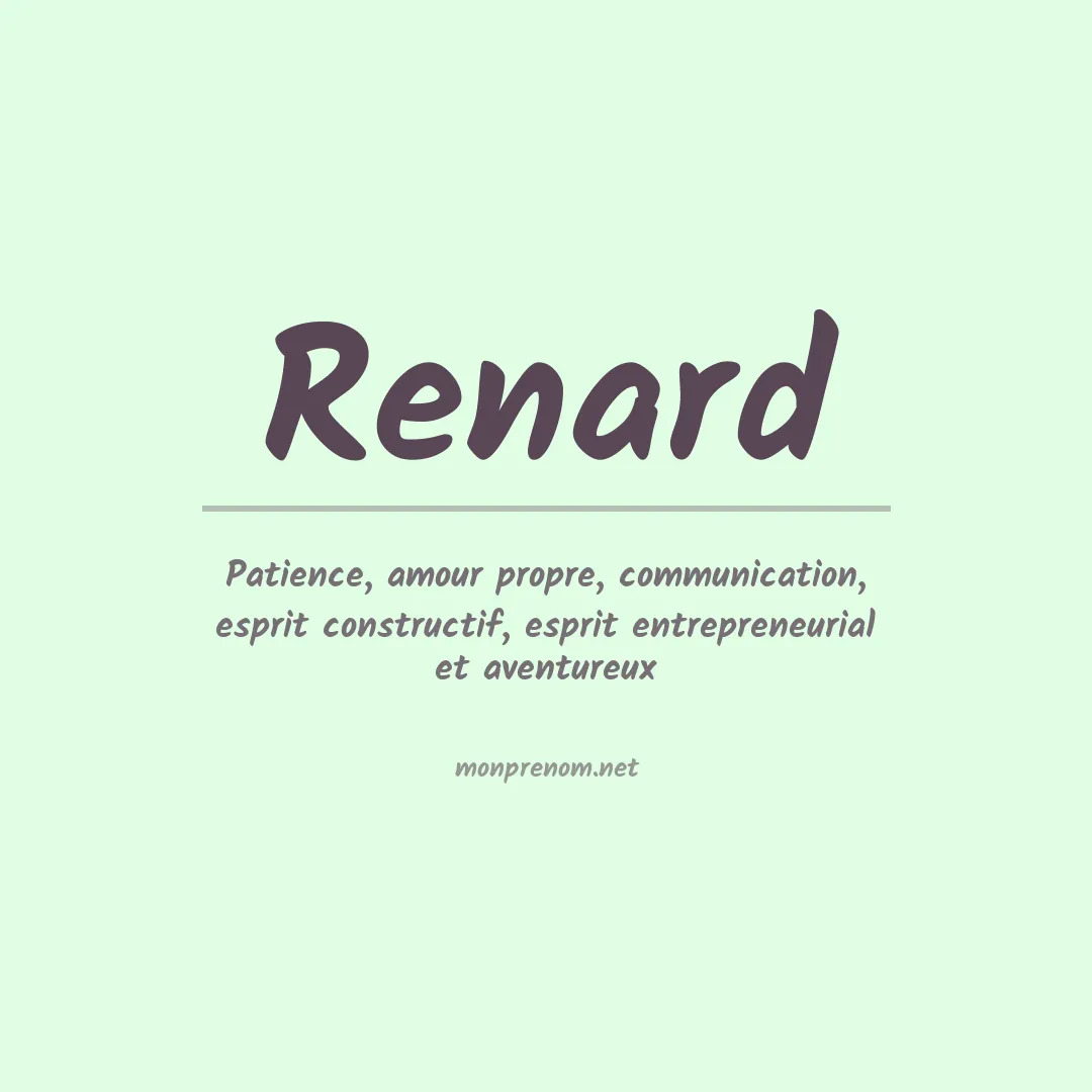 Signification du prénom Renard