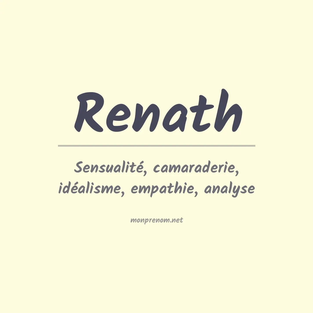 Signification du prénom Renath