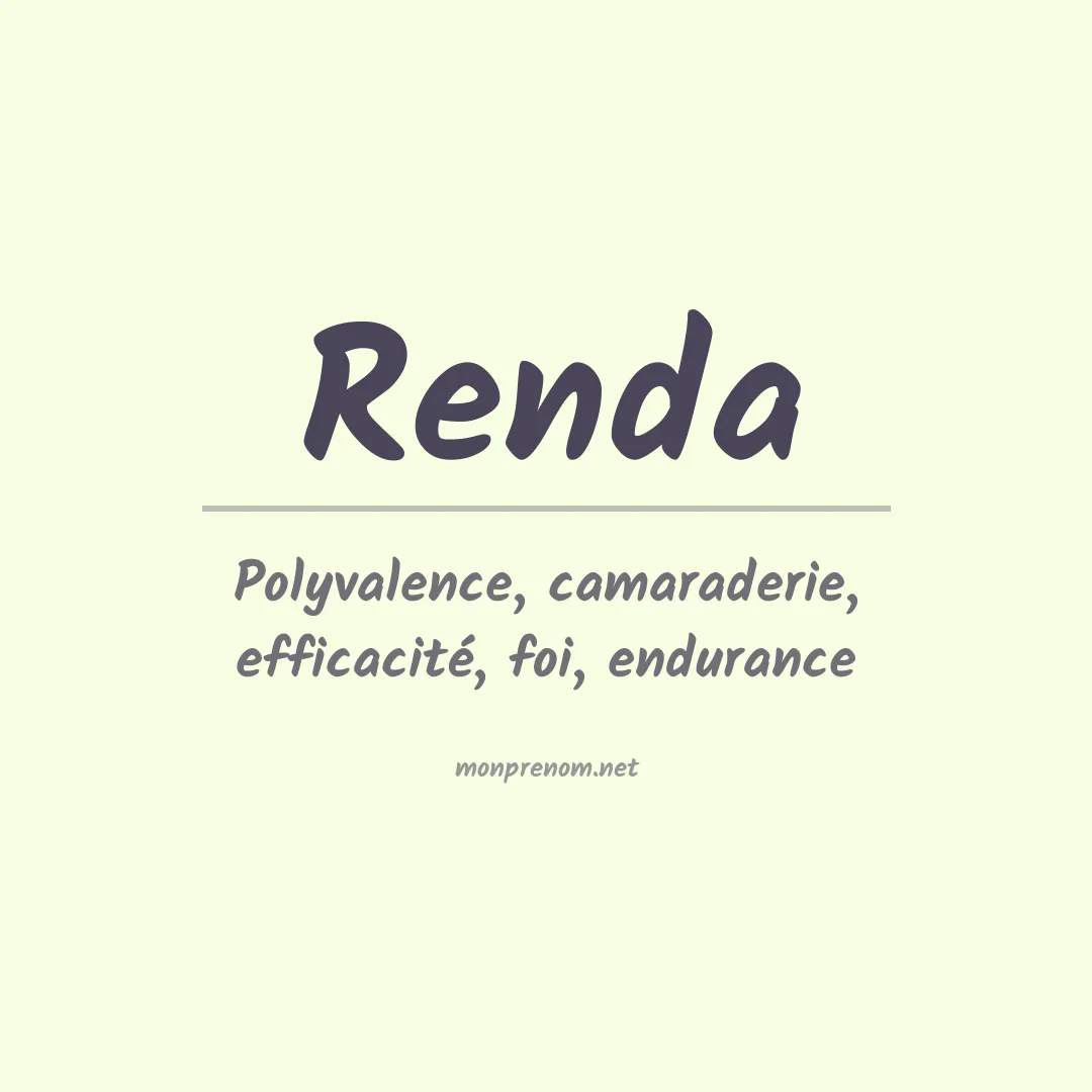 Prénom Renda